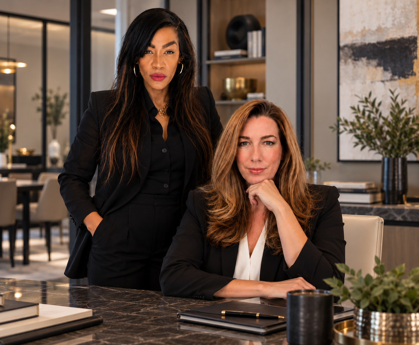 The co-founders of AaSK Group together in a business setting